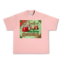 Salmon just a girl who loves christmas mousepad Urban Heavy Tee - BundleAndBundleShop