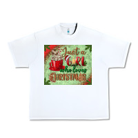 White just a girl who loves christmas mousepad Urban Heavy Tee - BundleAndBundleShop