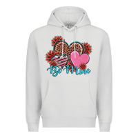 Dove Grey valentine's day be mine hearts sunflower Premium Hoodie - RanaPortraitStore