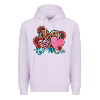 Lilac valentine's day be mine hearts sunflower Premium Hoodie - RanaPortraitStore
