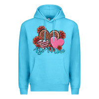 Ocean Blue valentine's day be mine hearts sunflower Premium Hoodie - RanaPortraitStore