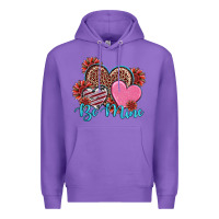 Purple valentine's day be mine hearts sunflower Premium Hoodie - RanaPortraitStore