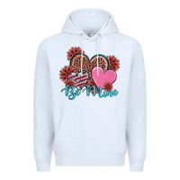 White valentine's day be mine hearts sunflower Premium Hoodie - RanaPortraitStore
