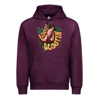 Mauve Wine Boots scootin Urban Hoodie - HowdyJamesFarm
