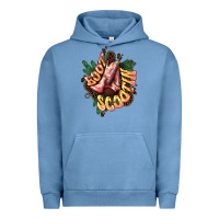Pigment Pebble Blue Boots scootin Urban Hoodie - HowdyJamesFarm