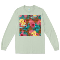 Matcha hatched egg easter chicks seamless pattern Long Sleeve Tee - Artiststas