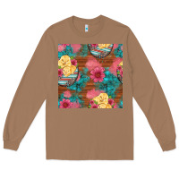 Toasted Coconut hatched egg easter chicks seamless pattern Long Sleeve Tee - Artiststas