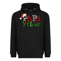 Black Papa Claus with christmas lights and mistletoe Heavyweight Hoodie - NancyCooperArtShop
