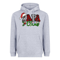 Heather Grey Papa Claus with christmas lights and mistletoe Heavyweight Hoodie - NancyCooperArtShop