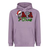 Lavender Papa Claus with christmas lights and mistletoe Heavyweight Hoodie - NancyCooperArtShop
