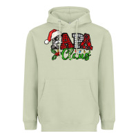 Matcha Papa Claus with christmas lights and mistletoe Heavyweight Hoodie - NancyCooperArtShop