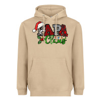 Mushroom Papa Claus with christmas lights and mistletoe Heavyweight Hoodie - NancyCooperArtShop