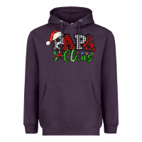 Plum Papa Claus with christmas lights and mistletoe Heavyweight Hoodie - NancyCooperArtShop