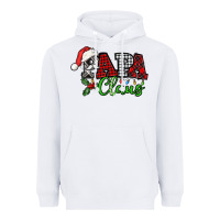 White Papa Claus with christmas lights and mistletoe Heavyweight Hoodie - NancyCooperArtShop
