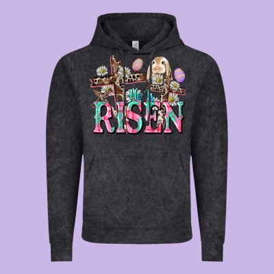 He Is Risen Easter Day Vintage Hoodie Designed By Cowgirlartshop