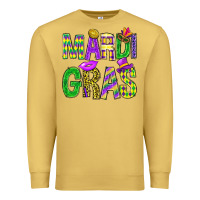 Antique Gold Mardi gras carnaval mask digital paper, Premium Sweatshirt - BundleAndBundleShop