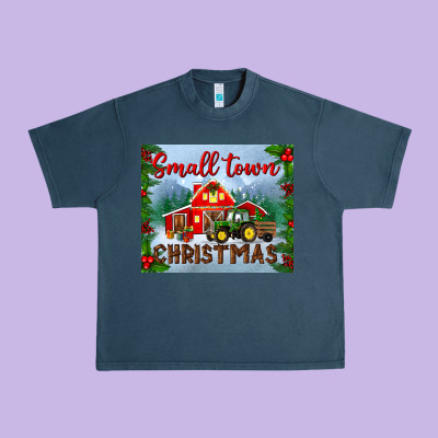 Small Town Christmas Mousepad Urban Heavy Tee Designed By Bundleandbundleshop