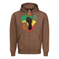 Chestnut africa map Zipper Hoodie - MaliasSmallBusiness