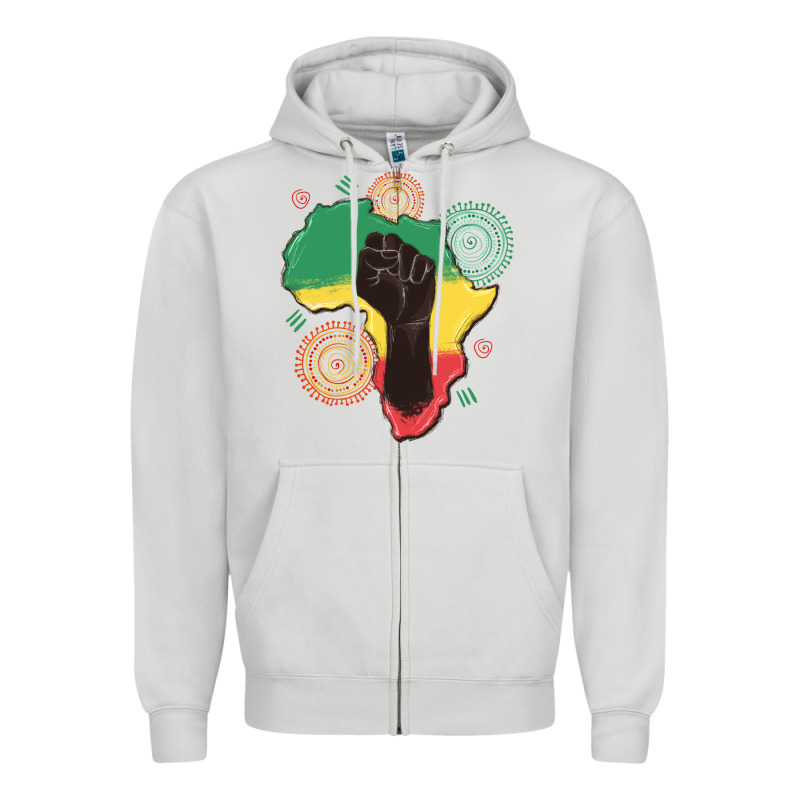Africa Map Zipper Hoodie by MaliasSmallBusiness | Teevron