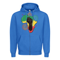 True Royal africa map Zipper Hoodie - MaliasSmallBusiness