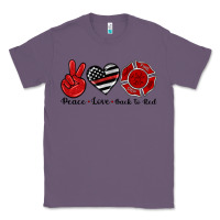 Lavender peace love back to red Classic Tee - Artiststas