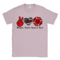 Lilac peace love back to red Classic Tee - Artiststas