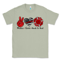 Matcha peace love back to red Classic Tee - Artiststas