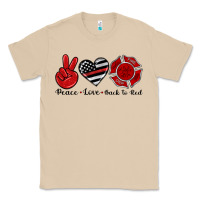 Mushroom peace love back to red Classic Tee - Artiststas