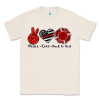 Natural peace love back to red Classic Tee - Artiststas