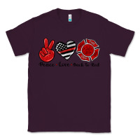 Plum peace love back to red Classic Tee - Artiststas