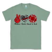 Sage peace love back to red Classic Tee - Artiststas