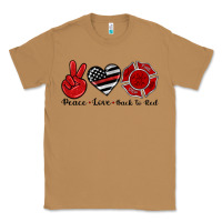 Toasted Coconut peace love back to red Classic Tee - Artiststas