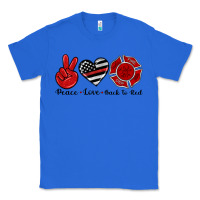 True Royal peace love back to red Classic Tee - Artiststas