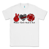 White peace love back to red Classic Tee - Artiststas