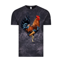 Cloud Black cockerel Vintage Tee - JahusDesignShop