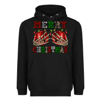 Black Merry Christmas skeleton hands boobs Heavyweight Hoodie - NancyCooperArtShop