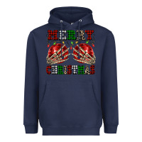 Navy Merry Christmas skeleton hands boobs Heavyweight Hoodie - NancyCooperArtShop