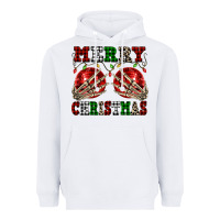 White Merry Christmas skeleton hands boobs Heavyweight Hoodie - NancyCooperArtShop