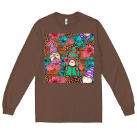 Chestnut floral easter gnomes seamless pattern Long Sleeve Tee - Artiststas