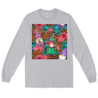 Moon Dust floral easter gnomes seamless pattern Long Sleeve Tee - Artiststas