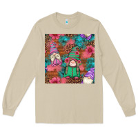 Mushroom floral easter gnomes seamless pattern Long Sleeve Tee - Artiststas