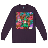 Plum floral easter gnomes seamless pattern Long Sleeve Tee - Artiststas