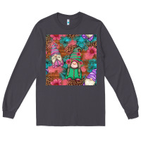 Smoke floral easter gnomes seamless pattern Long Sleeve Tee - Artiststas