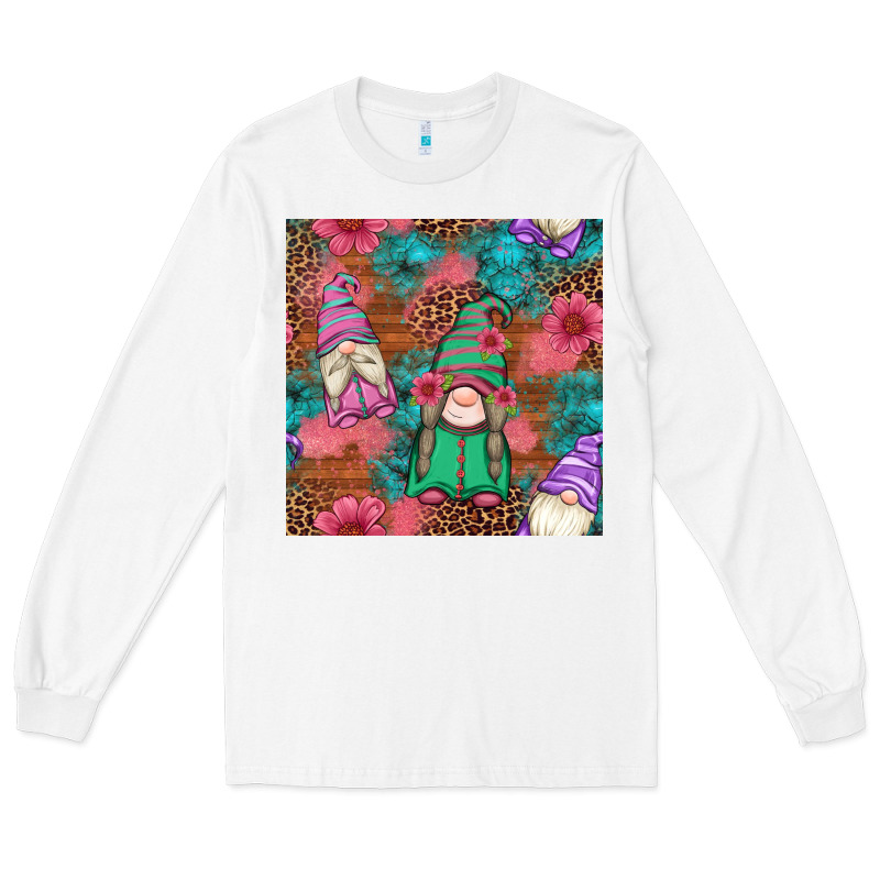 Floral Easter Gnomes Seamless Pattern Long Sleeve Tee by Artiststas | Teevron