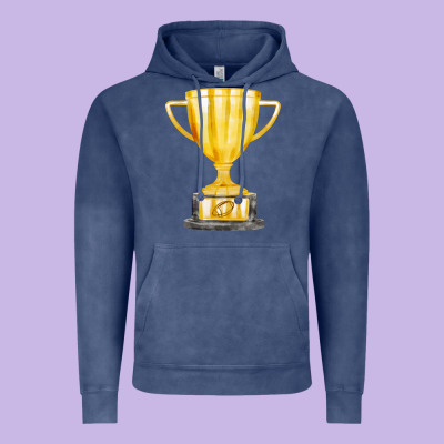 Throphy Cup Vintage Hoodie Designed By Fadigitalartstudio