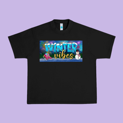 Winter Vibes License Plate Urban Heavy Tee Designed By Bundleandbundleshop