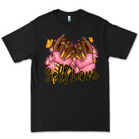 Black Self love pink afro nails Premium Tee - RanaPortraitStore