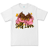 White Self love pink afro nails Premium Tee - RanaPortraitStore