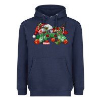 Navy Christmas Game Controller Heavyweight Hoodie - MaliasSmallBusiness