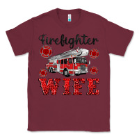 Burgundy firefighter wife Classic Tee - Artiststas